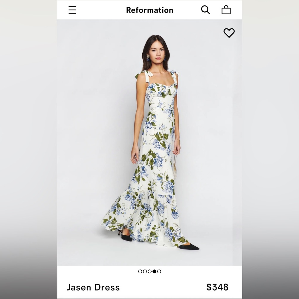 REFORMATION -worn only once for a few hours. DRYCLEANED. Gorgeous dress. SIZE 10